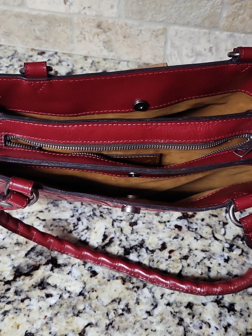 Patricia Nash Tooled Red Rienzo Satchel